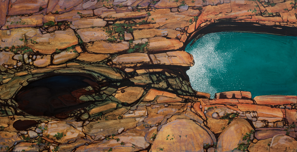 "Above Casuarina Falls" 85 x 165cm Oil on Acrylic on Canvas