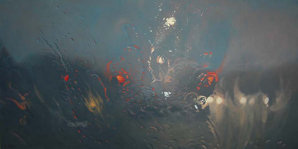 "Ghosts On Charles" 125 x 250cm Oil on Canvas