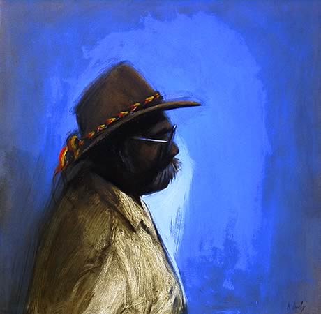 "Bardi Man" 92 x 92cm Oil on Canvas