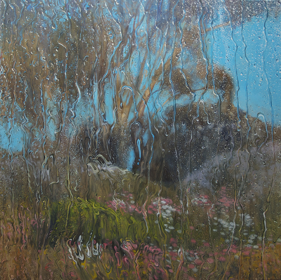 "Wild Flowers and Sunshowers - Kings Park" Oil on Canvas 120 x 120cm