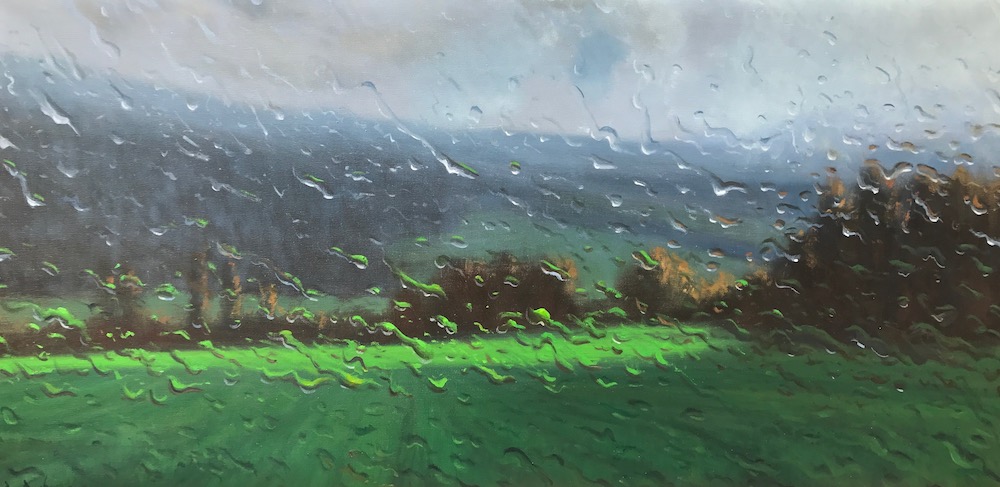 "Spring Rain" Oil on Canvas 60 x 122cm