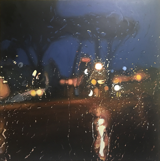 "Dancing Lights" Oil on Canvas 102 x 102cm