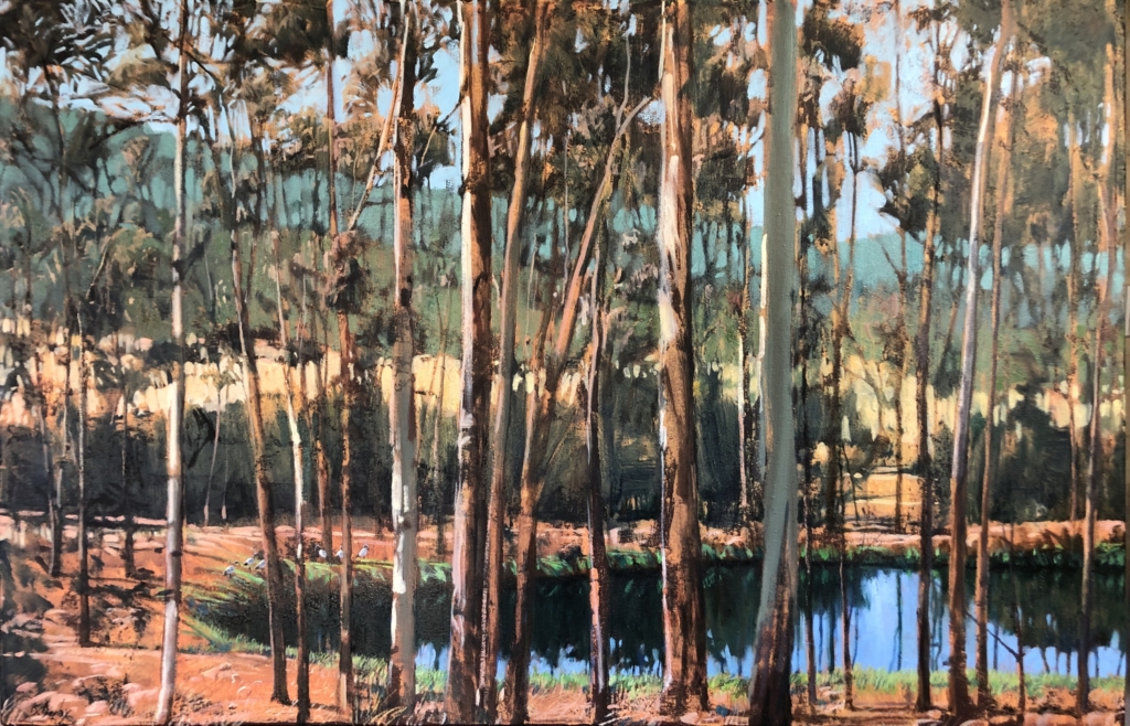 "By The Dam" Oil on Acrylic on Canvas 70 x 110cm