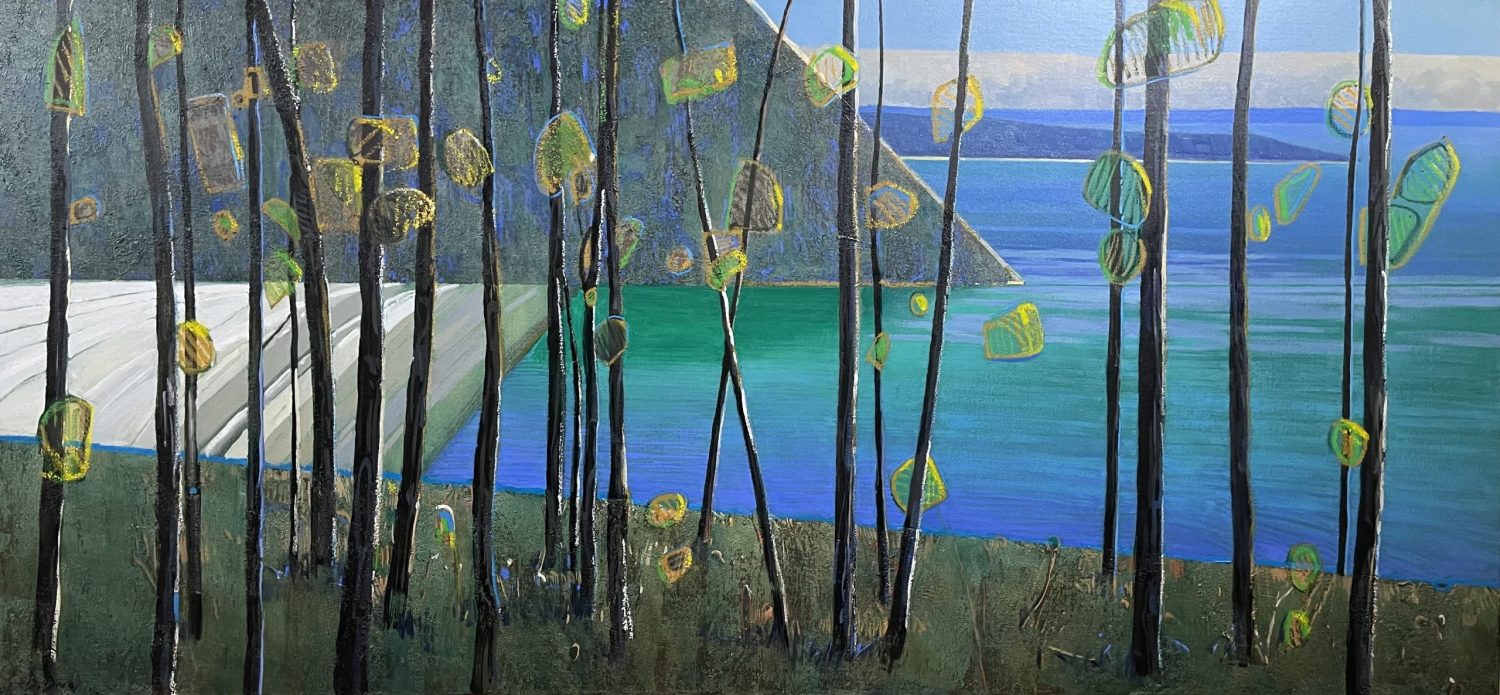 "Greenfield Beach 2" Oil on Acrylic on Canvas 85 x 180cm